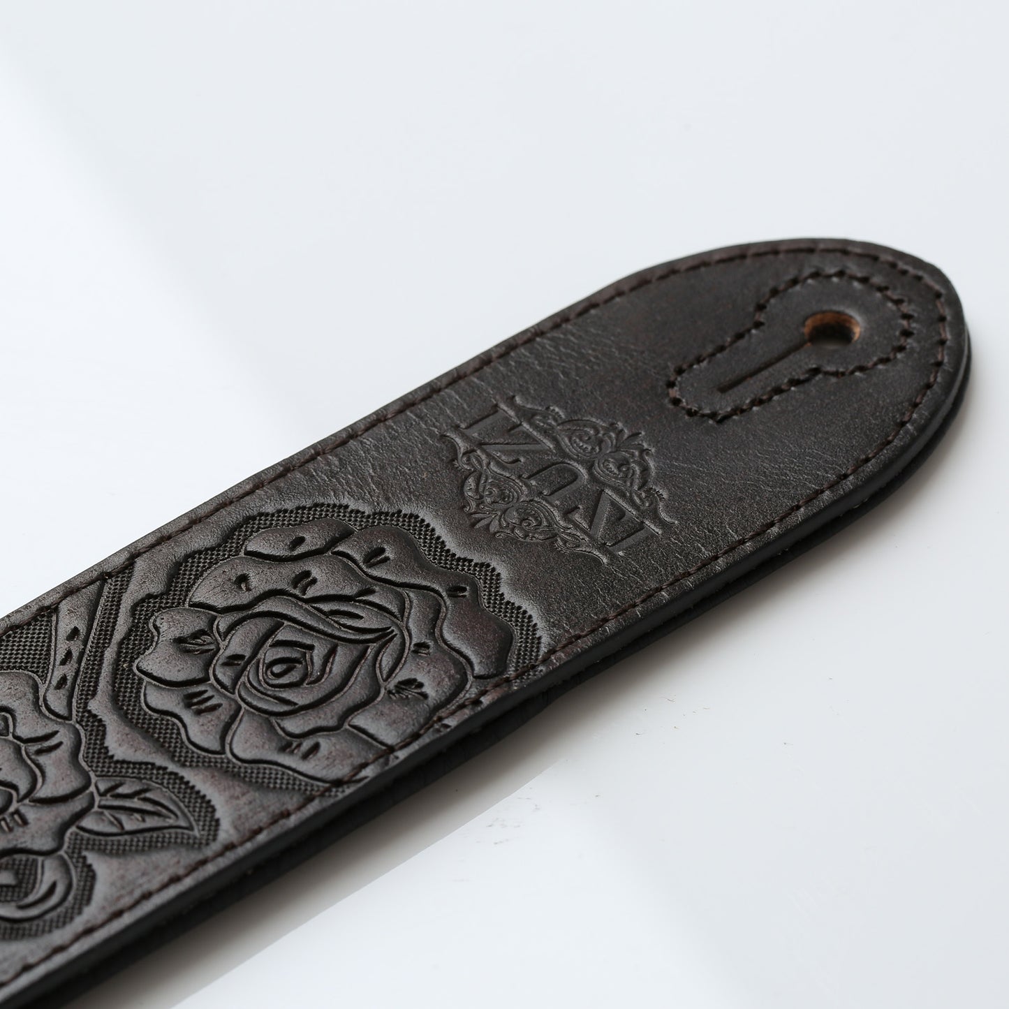 ISUZI MS02 Brown Leather Guitar Strap