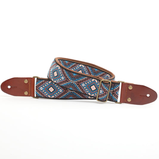 ISUZI GT-62 suede pattern woven guitar strap