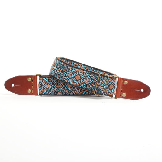 ISUZI GT-61 suede pattern woven guitar strap