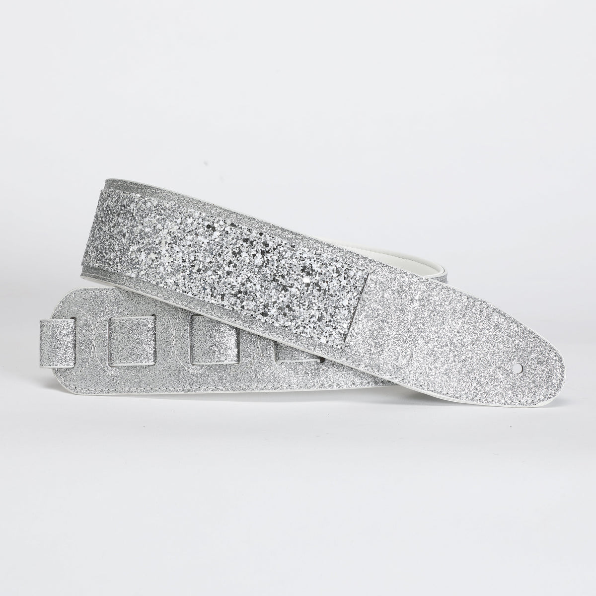 ISUZI SPK20 silver sparkle guitar strap