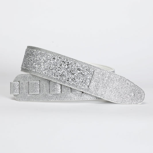 ISUZI SPK20 silver sparkle guitar strap