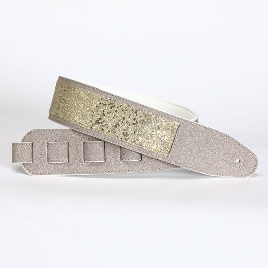 ISUZI SPK21 gold sparkle guitar strap