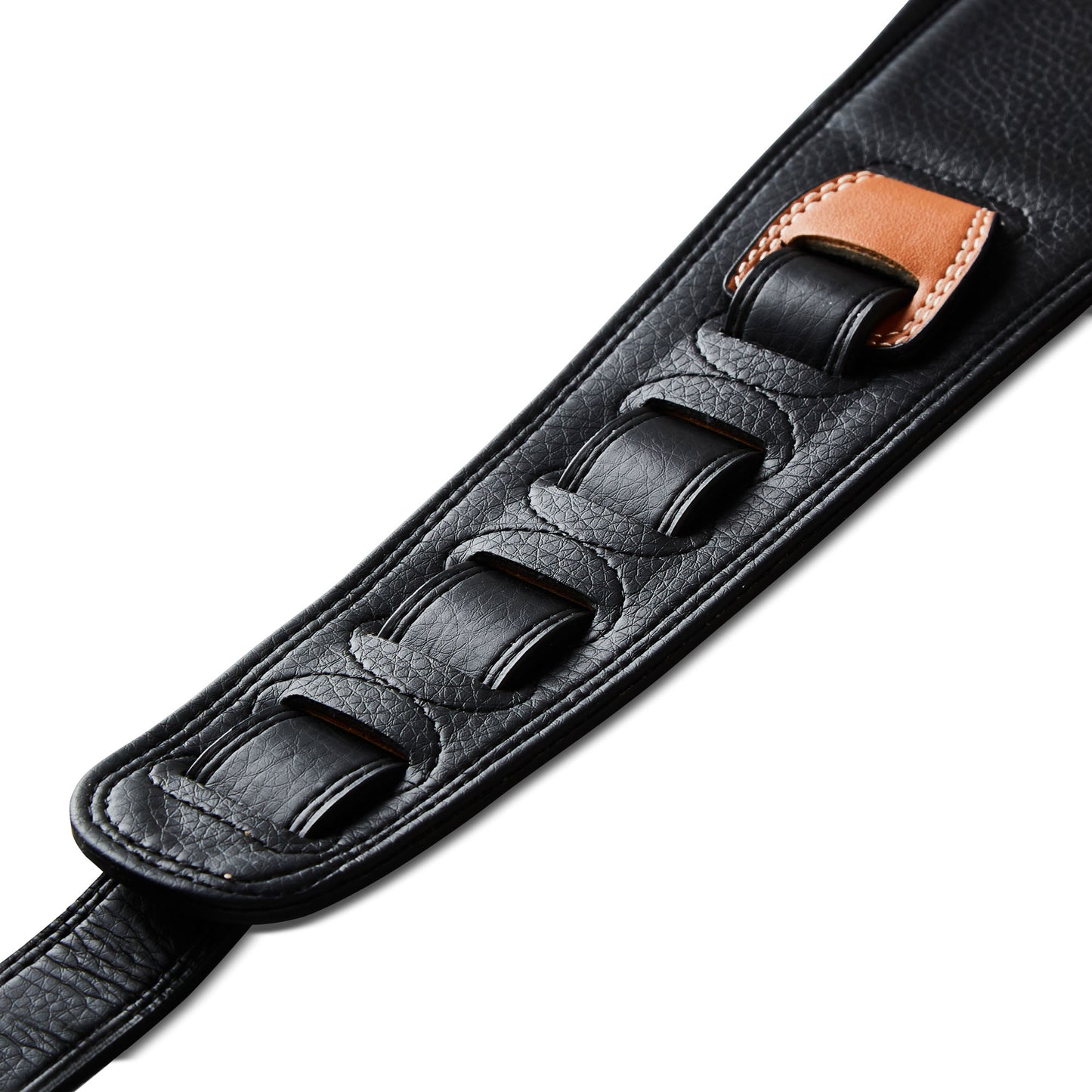 ISUZI Tan/Black Leather Bass Strap